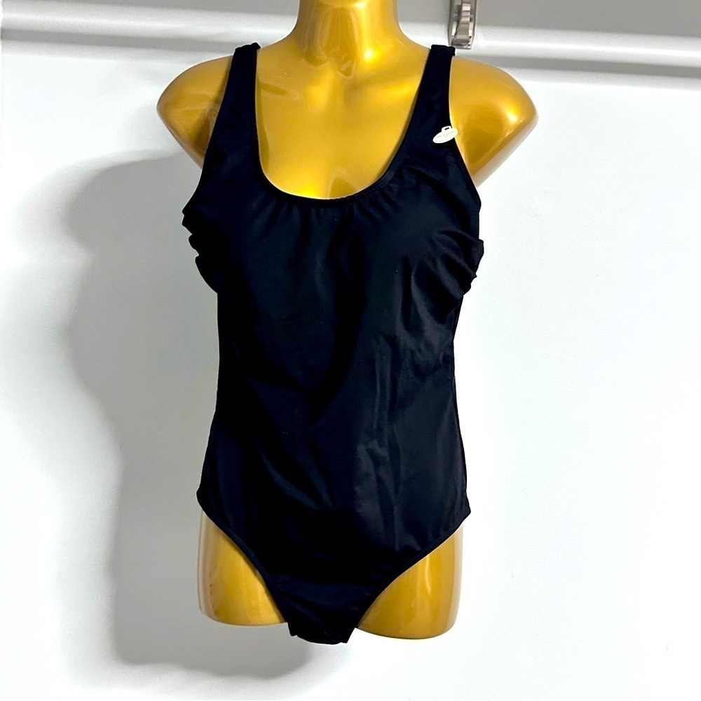 ARTESANDS One Piece Swimsuit MULTI CUP Built In Bra Lined Scoop Neck Black 10